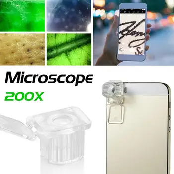 Smartphone Microscop 200X aparat de Fotografiat Macro Lentile Lupa Microscop Mobil Pentru Smartphone-uri Microscop Portabil Clar