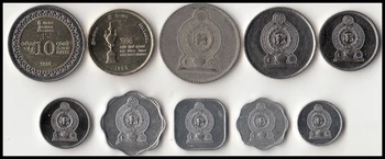 Sri Lanka 10 Piese Set Monede Asia Nou Original Coin Unc Editie De Colectie Foarte Rar Comemorative Aleatoare An