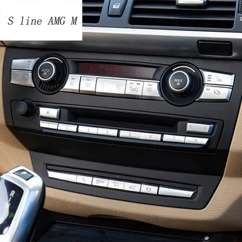 Styling auto Aer Conditionat CD Buton de pe panoul de Paiete Decor Acoperi Ornamente Autocolante Pentru BMW X5 X6 E70 E71 E72 Accesorii de Interior