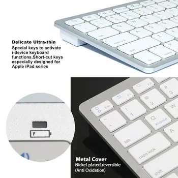 Tastatura Wireless Bluetooth Pentru Apple Pentru iPad iPhone Pentru Android Pentru Mac, Windows Ultra Slim