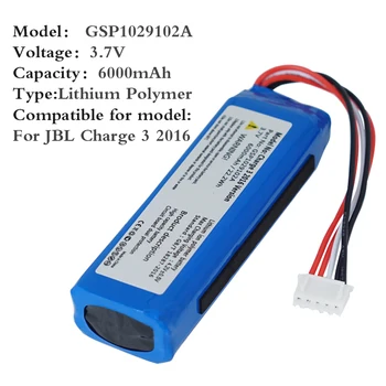 Taxa de 3 2016 Versiune baterie pentru JBL Charge 3 2016 Versiune GSP1029102A