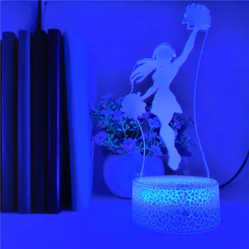 Telefon inteligent de Control al Majoretelor de Veghe 7 Culori LED 3D pentru Copii Acasă Noptiera Dormitor Decorare Cadou Acrilice Lampă de Masă