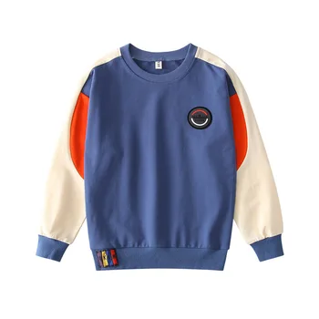 Toamna Băieți Bluze Casual Copii cu Maneca Lunga O-neck T-Shirt pentru Copii Topuri de Bumbac Hoodies Pentru Baieti Haine 4-16Y Adolescente Tees