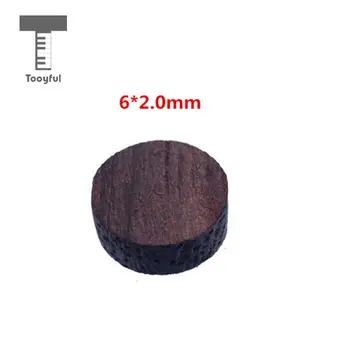 Tooyful 20 de Piese de lemn de Trandafir Forma Rotunda Electric Grif de Chitara Fretboard Puncte Marker Material Mozaicar 6 x 2mm