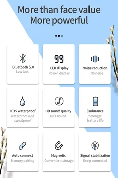 Top de vânzare în 2020 XG-8 Căști Bluetooth LED Digital TWS Atinge Căști Stereo rezistent la apa Suport Ridicata Dropshipping