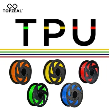 TOPZEAL Flexibil TPU Filament de 1.75 mm Imprimantă 3D cu Filament Precizie Dimensională +/-0.02 mm Imprimare 3D Material Plastic