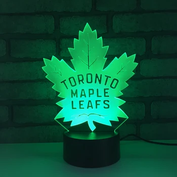Toronto Maple Leaf LED RGB Lumina de Noapte În 7 Culori Schimbare lampa de Birou Cifrele de Acțiune 1833 Băieți Fete Jucării de Crăciun