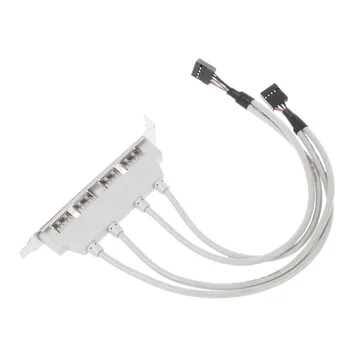 USB 2.0 4 Porturi pe Panoul din Spate PCI Suport pentru Dual cu 9 Pini Placa de baza Antet Cablu VDX99