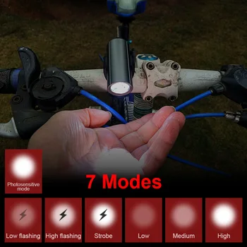 USB Bicicleta Lumină Față XPG CONDUS MTB Biciclete Lampă de Cap 350 Lumeni baterie Reincarcabila Built-in Baterie Ciclism Faruri 6 Moduri
