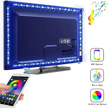 USB Led Strip Lumină DV 5V LED Bluetooth Benzi Lampa 5050SMD 1M 2M 3M Banda Led RGB Diodă TV Camera de zi lumina de Fundal Iluminat