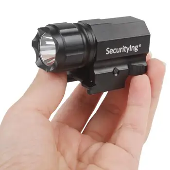 Vanzare SecurityIng 600 Lumeni R5 LED-uri Tactice Arma Lanterna P05 Compact și Lightweight Design Convenabil pentru a Transporta