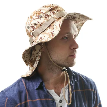 Vara Găleată Pălărie Bărbați Femei Boonie Hat cu Clapa Gât în aer liber, Protectie UV Margine Largă Drumeții de Pescuit de Plasă Respirabil Palarie de Soare