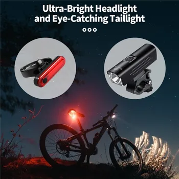 VEST BIKING Fața Biciclete Lumina 1300 de Lumeni USB Reîncărcabilă LED Bicicleta rezistent la apa Ciclism Faruri pentru Siguranța Lanterna Lămpi Spate