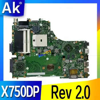 X550DP LVDS Pentru Asus X750DP K550D X550D X550DP laptop placa de baza X750DP Rev2.0 placa de baza testat de lucru