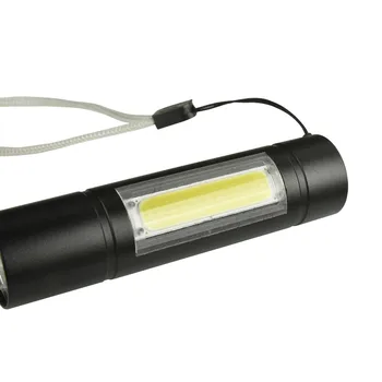 XANES Portabil 1518 COB 2Lights 1000Lumens 3Modes USB Reîncărcabilă Luminozitate Mini în aer liber Vânătoare EDC Lanterna LED-uri Impermeabil
