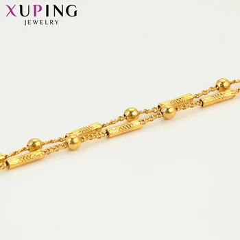 Xuping Elegant Colier Romantic Aur Pur de Culoare Placat cu Colier Lung pentru Femei și bărbați Lanț de Bijuterii Cadouri Partid 45673